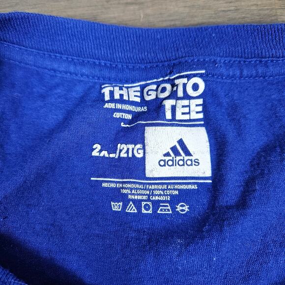 Adidas Detroit Pistons Reggie Jackson #1 NBA Blue Rubberized Graphic Tee XXL 2XL - Picture 5 of 7